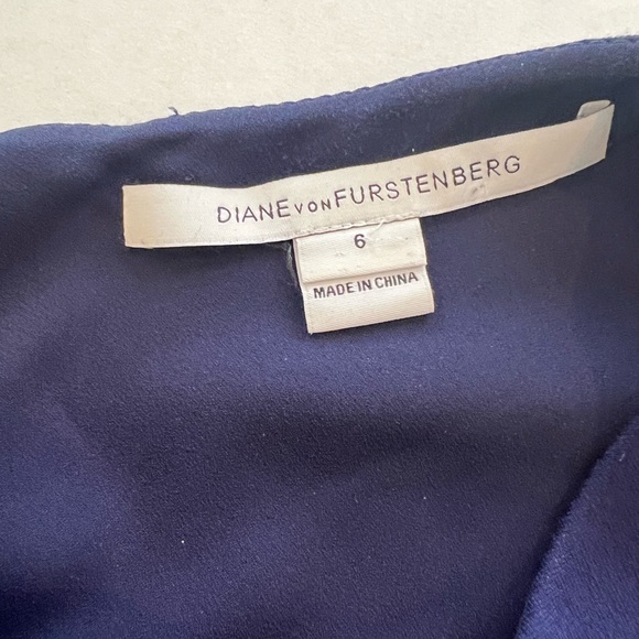 Diane Von Furstenberg Women’s Dress Size 6 Blue Jori Fitted Sleeveless Bodycon - Picture 6 of 12